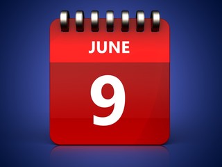 3d 9 june calendar