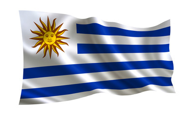 Flag of Uruguay. Part of the series. 