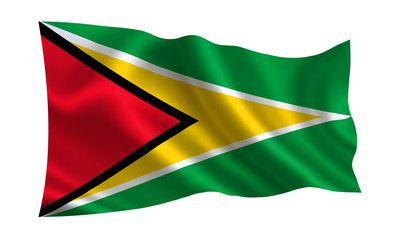Flag of Guyana. Part of the series. 