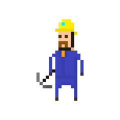 Pixel character builder for games and applications