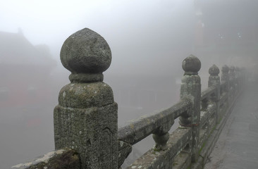 The walkway around the  Wudang Mountains ,It's in Hubei province China.