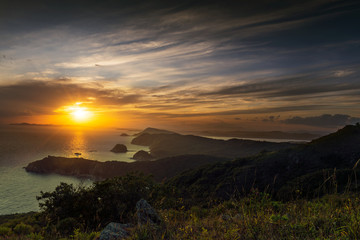  A beautiful sunset on Japanese Sea Cape Tarantseva.