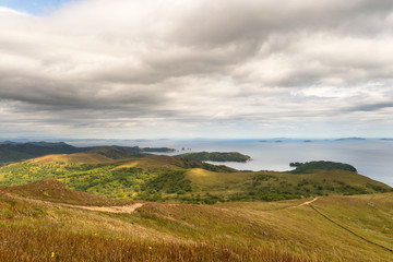 Fototapeta premium Cape Pine, Gorshkov Bay on the Sea of Japan.