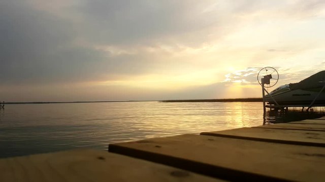 Time-lapse of sunset at Lac St. Anne, Alberta, Canada