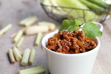 chili spicy minced pork