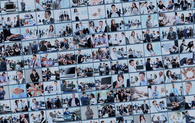 collage made of business pictures