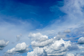 Clouds at blue sky.