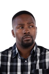 Obraz premium Man standing against white background