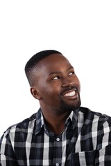 Obraz premium Man standing against white background