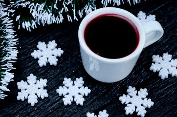 cup of mulled wine on table