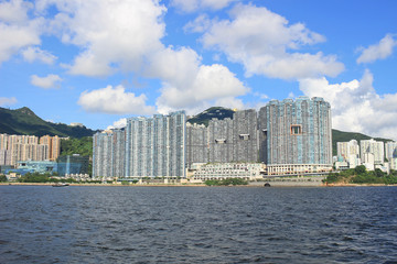 from East Lamma Channel view of HK