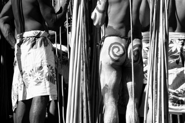 Fototapeta na wymiar sports traditionnels polynésiens