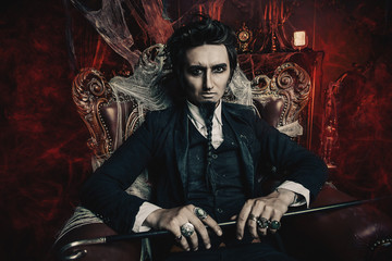 gloomy evil vampire