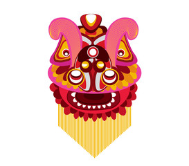 Chinese New Year Lion dance head