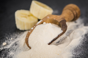 Fototapeta na wymiar Portion of Banana Powder