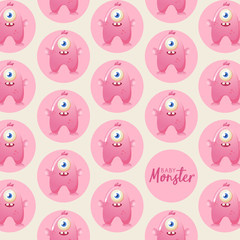 Colorful Cute  Monsters Set : Vector Illustration