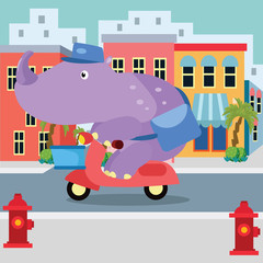 Postman Cartoon Vector Illustration