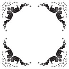Classical baroque ornament vector 
