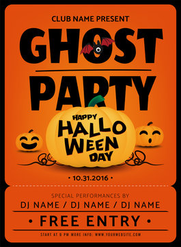 halloween party poster vector design