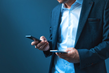 Sync and backup data on two mobile phones