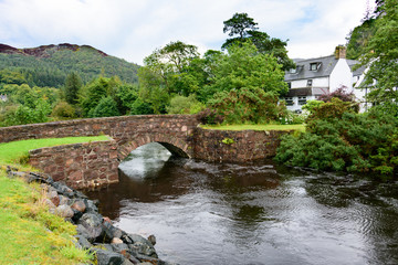 Fototapeta na wymiar Old rock bridge in Gairloch, Scotland