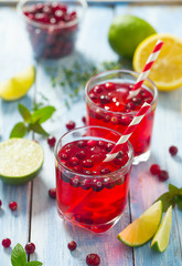 cranberry drink on wooden surface