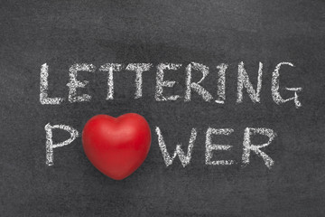 lettering power heart