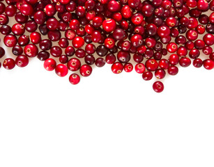 cranberries isolated on white