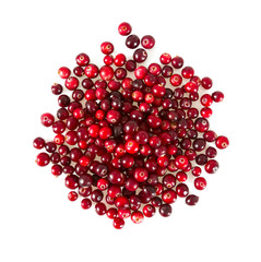 cranberries isolated on white