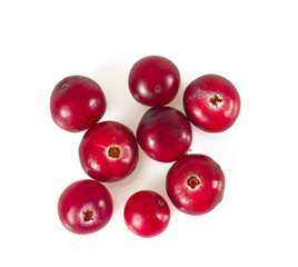 cranberries isolated on white