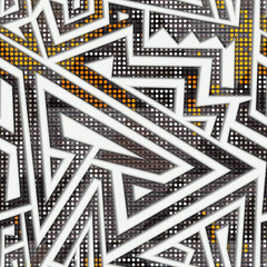 Isometric geometric maze seamless pattern