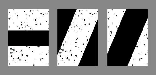 Design of cover. Set of typographical templates for print covers of books, reports, albums, magazines notebooks. 