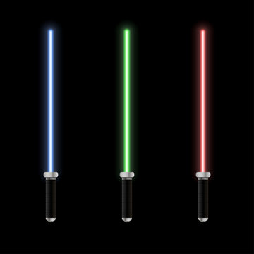 Glowing vector lightsaber