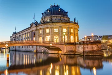 Foto op Canvas The Bode-Museum at the Museum Island in Berlin at dawn © elxeneize