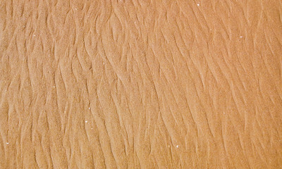 Natural Pattern on sand by weaves of the sea