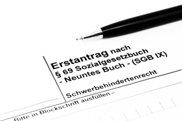 Antrag auf Schwerbehindertenausweis