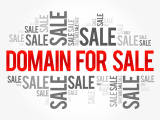 DOMAIN FOR SALE words cloud, business concept background