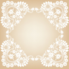 White Lace Frame