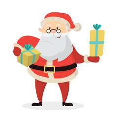 Isolated happy Santa