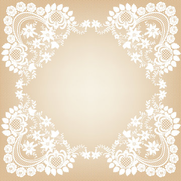 White Lace Frame