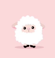 Naklejka premium mała owieczka