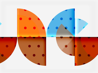 Circle elements on black background