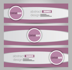 Banner template. Abstract background for design,  business, education, advertisement. Purple color. Vector  illustration.