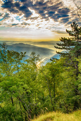 Fototapeta premium Tara mountain and Drina river canyon landscape
