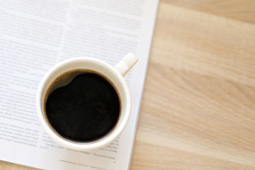 Coffee and newspaper