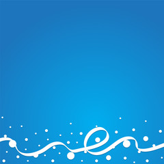 Fototapeta na wymiar confetti and snowflakes on blue christmas background, stock vector illustration