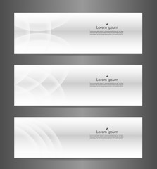 Set three gray abstract modern banner texture. Vector banner background for web banner design