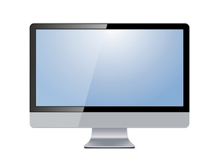 lcd tv monitor isolated, vector illustration