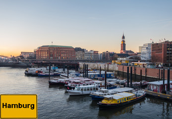 Obraz premium Bootshafen Hamburg