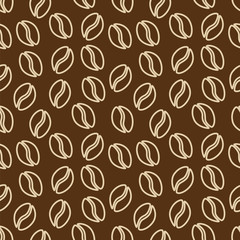 Seamless pattern of coffee. Vector illustration.